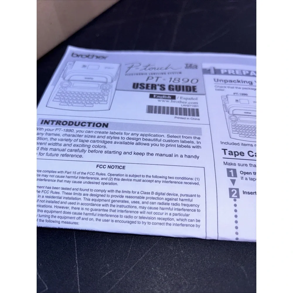 Brother P-Touch PT-1890 Electronic Label Maker - Works Great!
